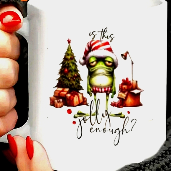 Hand Crafted Other - NEW Handmade Funny Holiday Mugs Several designs.  Crazy Frog